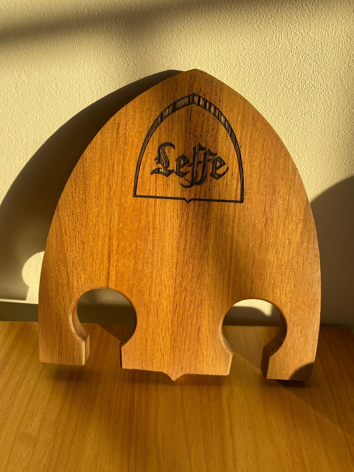 Leffe houten bierhouder/display, Ophalen of Verzenden, Zo goed als nieuw, Bruin, Vintage