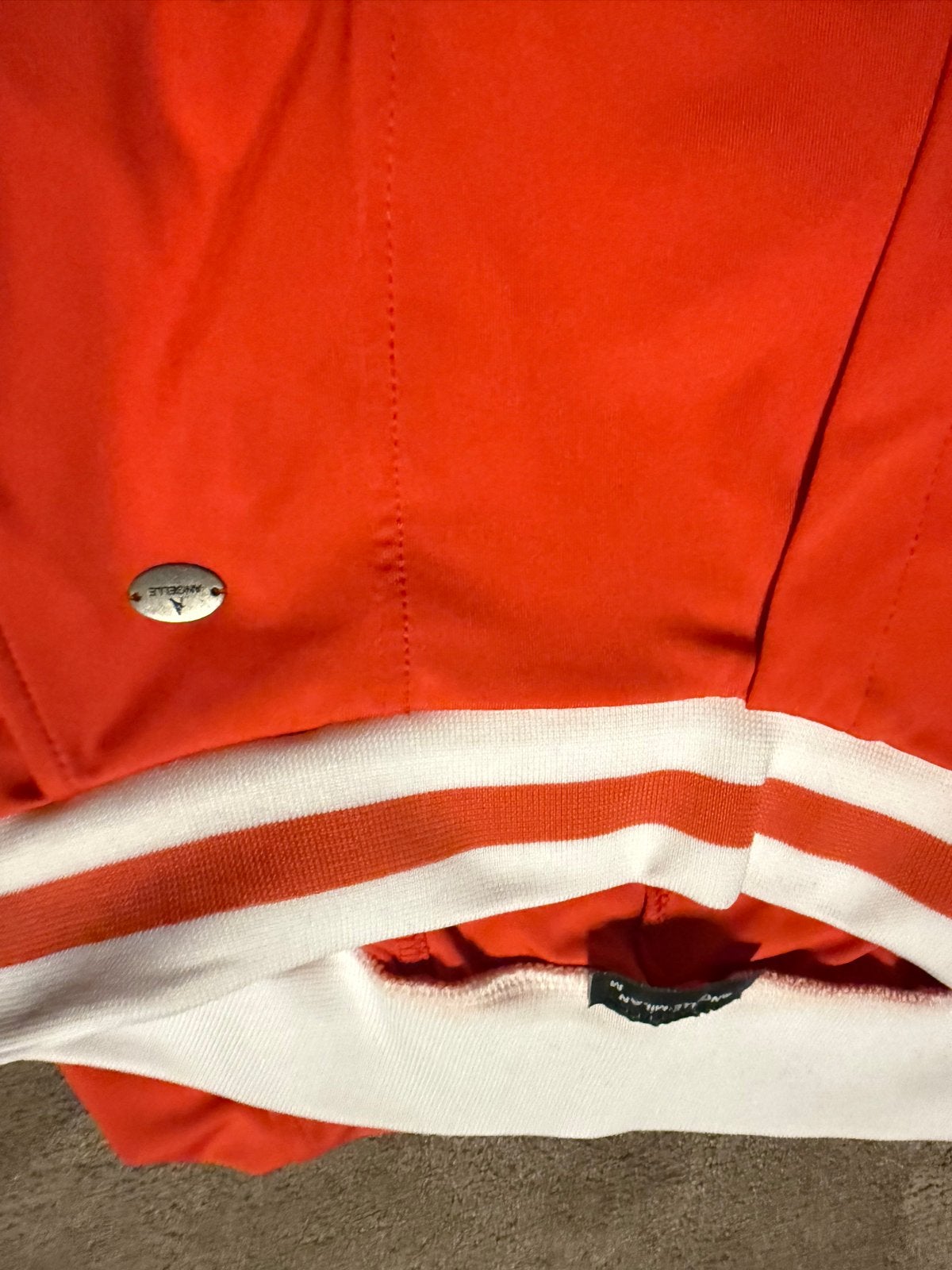 broek van angelina Milan met witte strepen - Nieuw, Maat 38/40 (M), Oranje, Ophalen of Verzenden, Zo goed als nieuw