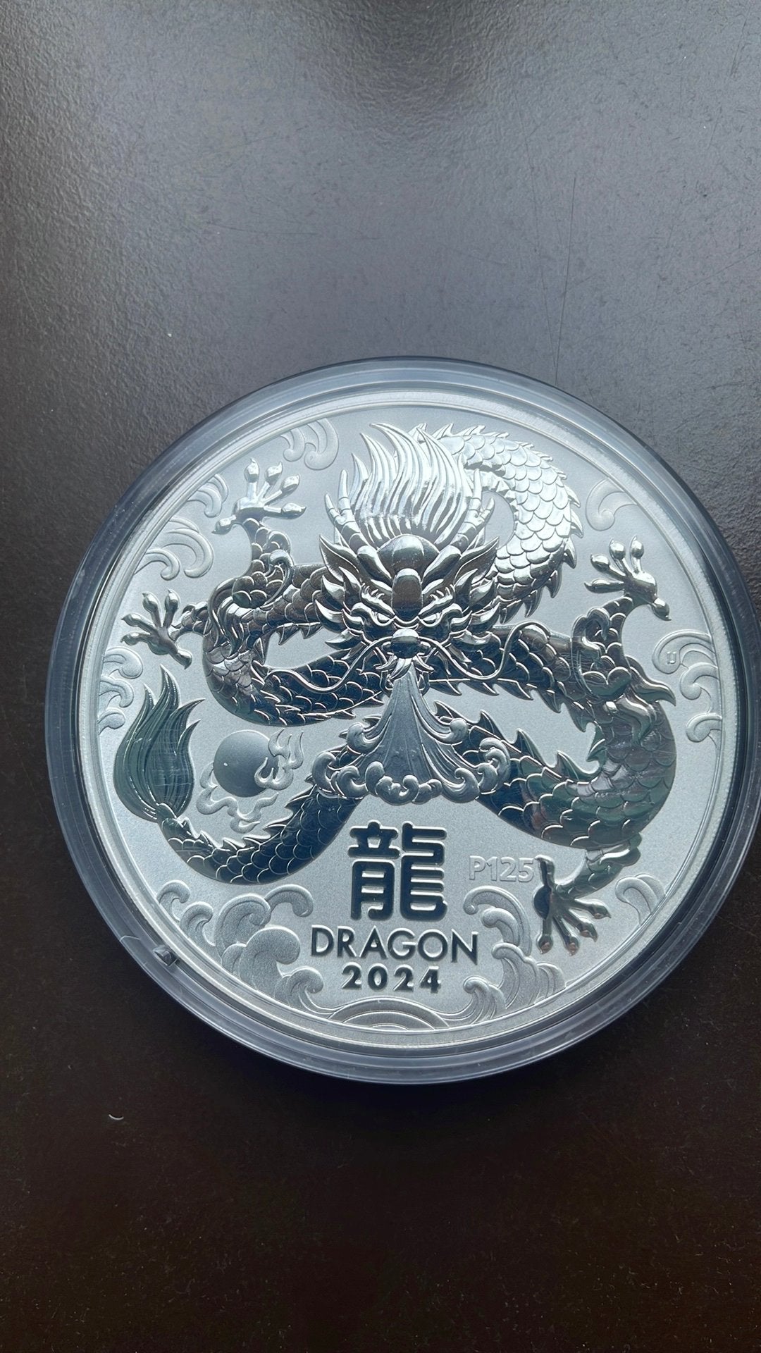 Lunar 3 Year of the Dragon 2024/. KILO, Ophalen of Verzenden, Zilver