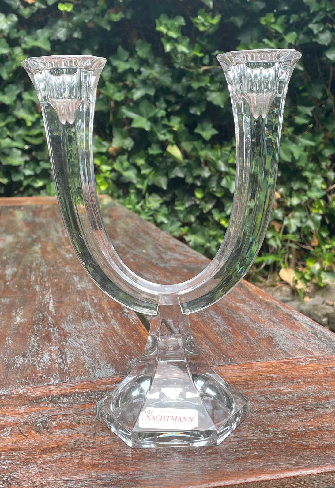 Twee-armige kandelaar kristal Nachtmann, Ophalen of Verzenden