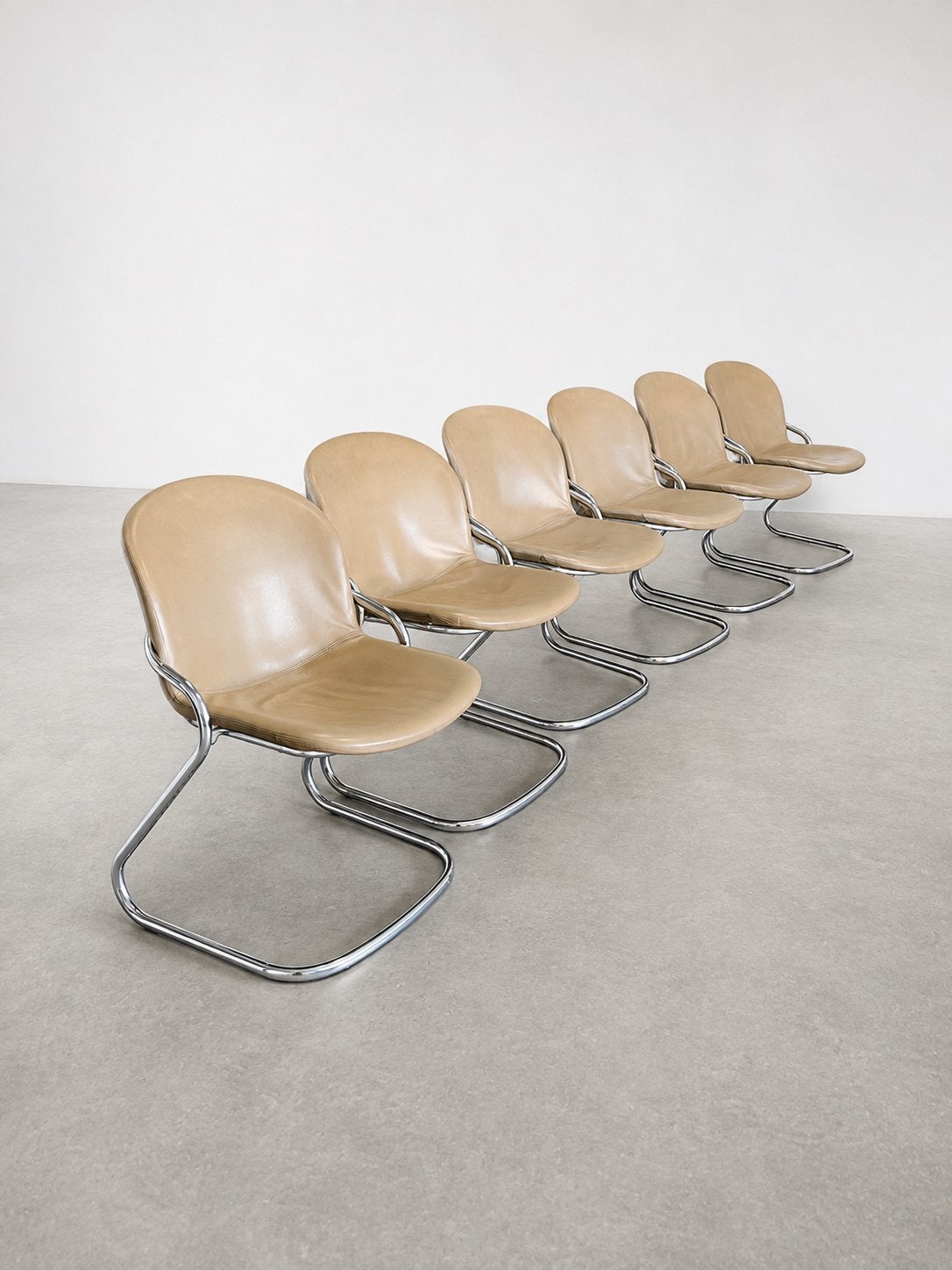 6x 1970s Gastone Rinaldi eetkamerstoelen, Ophalen, Gebruikt, Vijf, Zes of meer stoelen