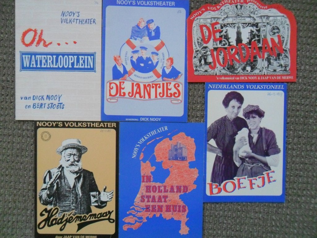Nooy's Volkstheater Amsterdam: 6x programmaboekjes, Ophalen of Verzenden, Zo goed als nieuw, Genre of Stijl