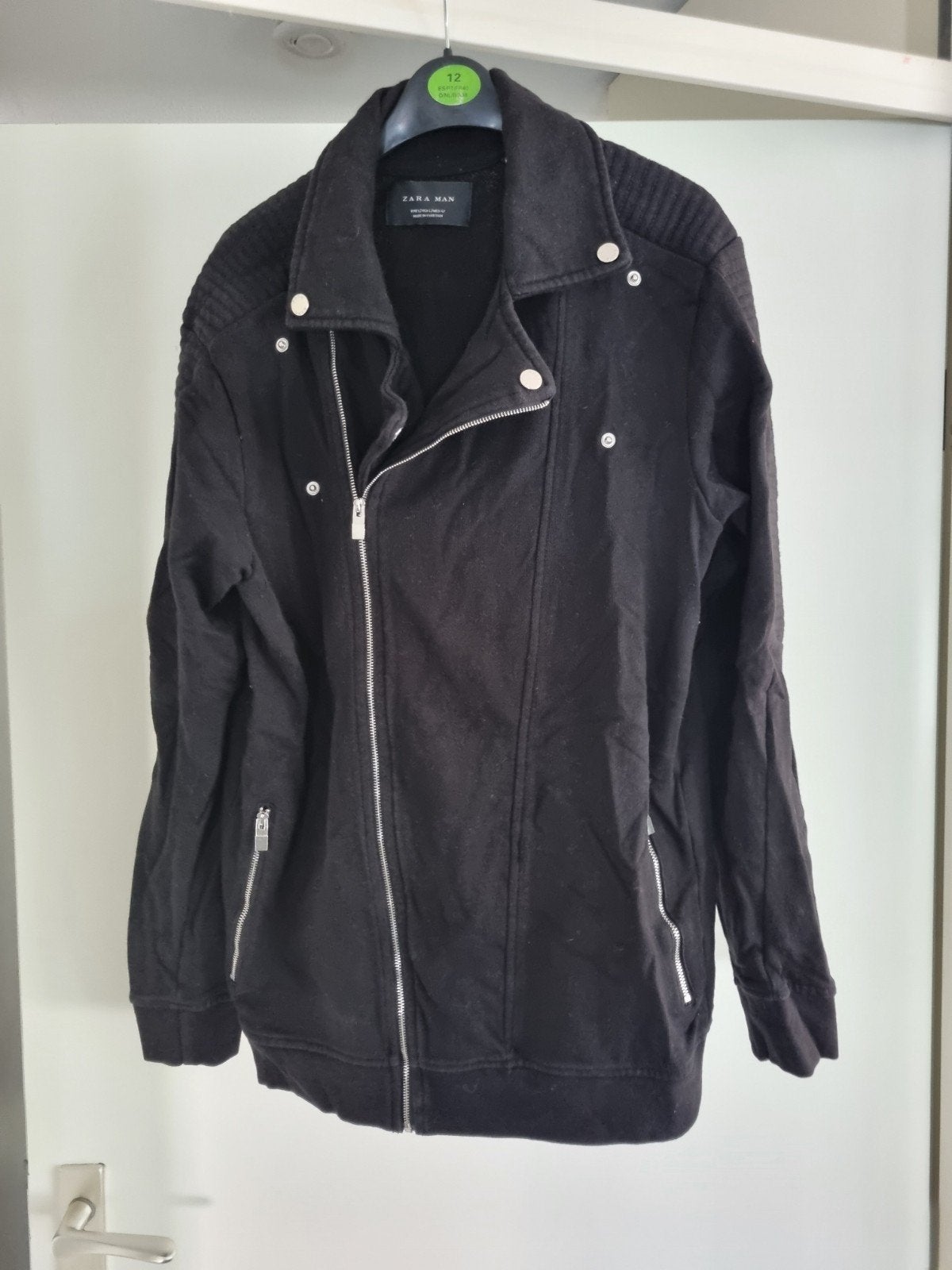 Zara Man Zwart Bikerjack Maat L, Maat 52/54 (L), Zwart, Ophalen of Verzenden, Zo goed als nieuw