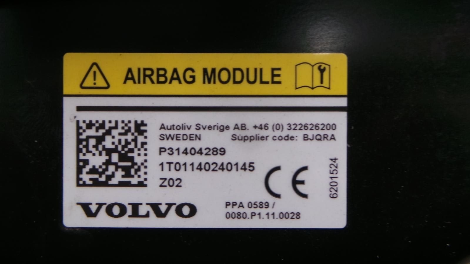 VOLVO V40 AIRBAG MOTORKAP 2014, Auto-onderdelen, Ophalen of Verzenden, Gebruikt, Stiba lid