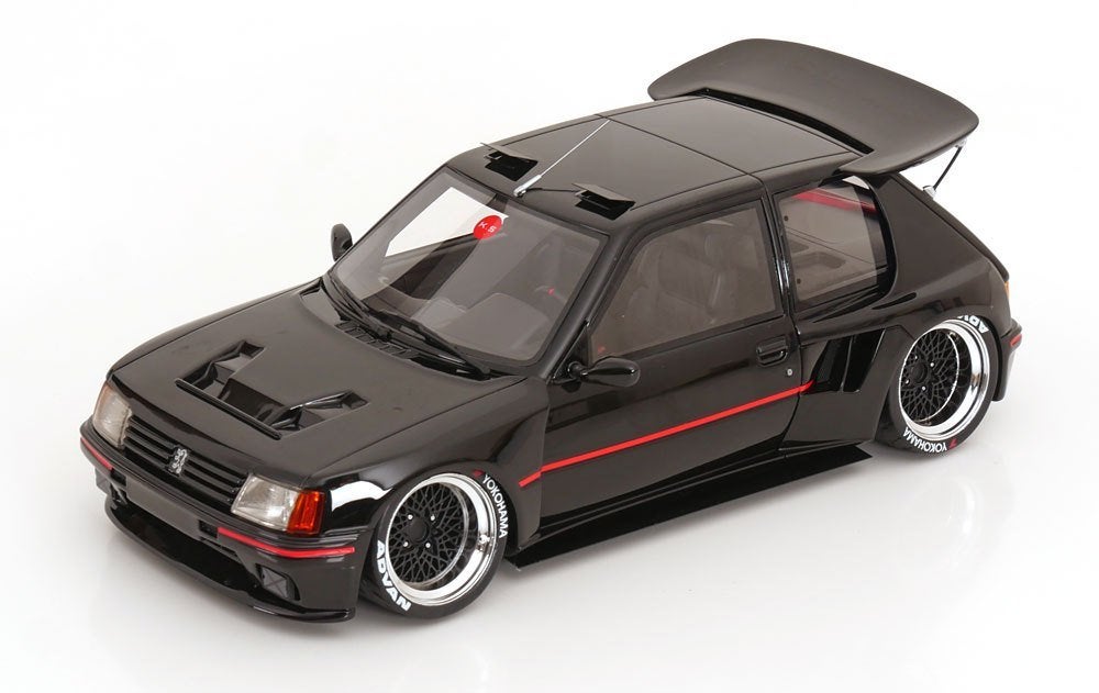 OttoMobile 1:18 Peugeot 205 Khyzyl Saleem 2018 zwart/rood, Ophalen of Verzenden, Nieuw, Auto, OttOMobile