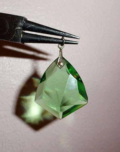 Hanger Andara Opaal Groen geslepen, Overige voorstellingen, Ophalen of Verzenden, Zo goed als nieuw, Steen of Mineraal
