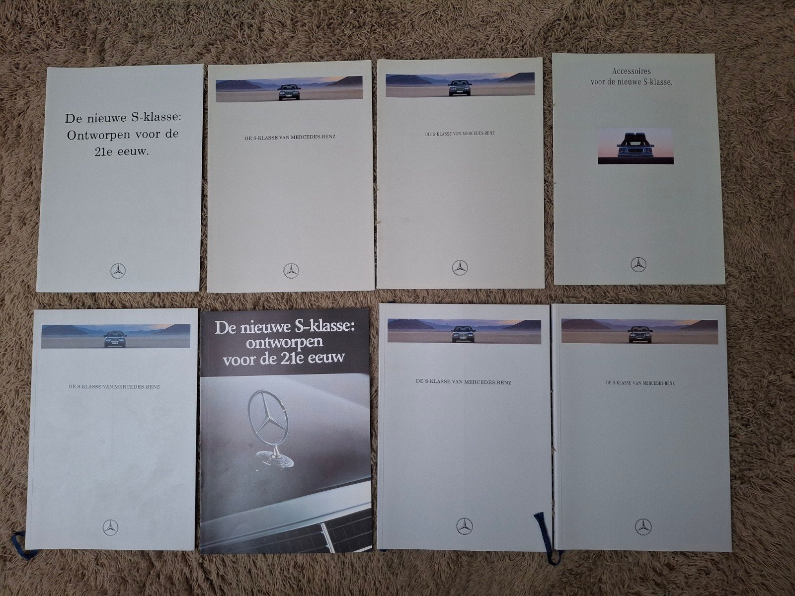 Uitgebreid lot autofolders Mercedes S-klasse W140, Boeken, Verzenden, Zo goed als nieuw, Mercedes