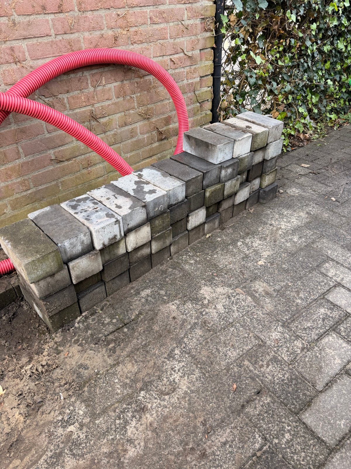 Betonnen klinkers voor tuin of oprit (grijs), Ophalen, Gebruikt, Klinkers, Minder dan 5 m²