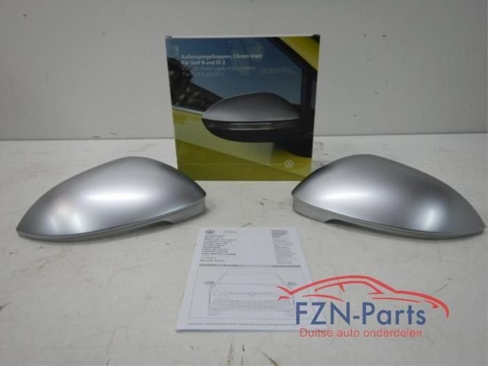 VW Golf 8 R/ID3 Spiegelkappen Set Links+Rechts Matte Chrome, Auto-onderdelen, Spiegels, Ophalen of Verzenden, Gebruikt