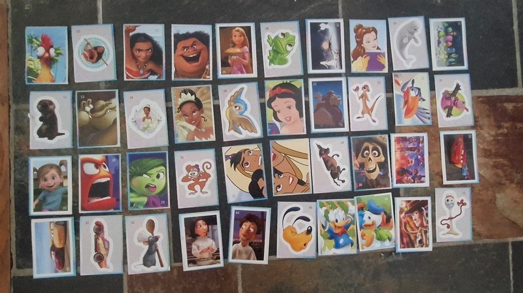 AH Disney Stickers – Het Magische Kookboek, Verzamelen, Ophalen of Verzenden, Overige figuren, Zo goed als nieuw, Plaatje of Poster