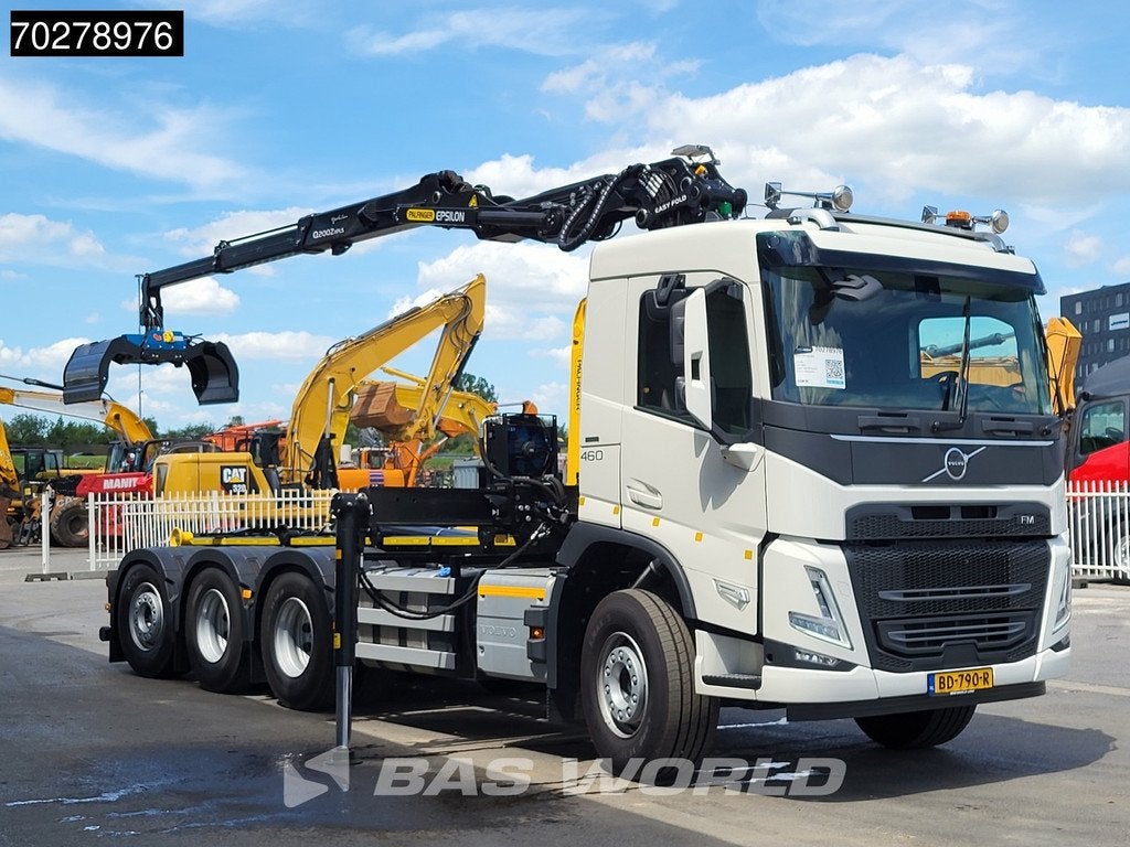 Volvo FM 460 8X4 NEW NL-Truck! Palfinger Epsilon Q200Z 95TR, Automaat, Stof, 460 pk, Euro 6