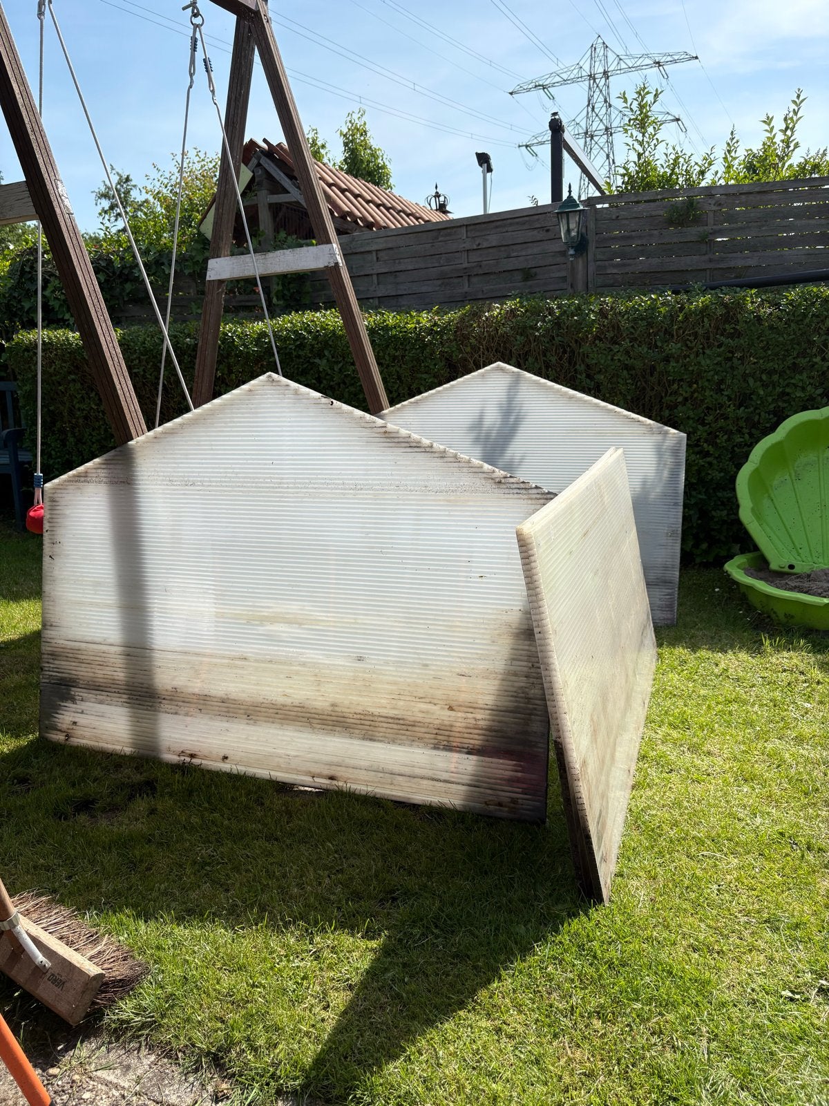 Kunststof platen voor hobbykas - Gebruikt, Ophalen, Polycarbonaat, Gebruikt