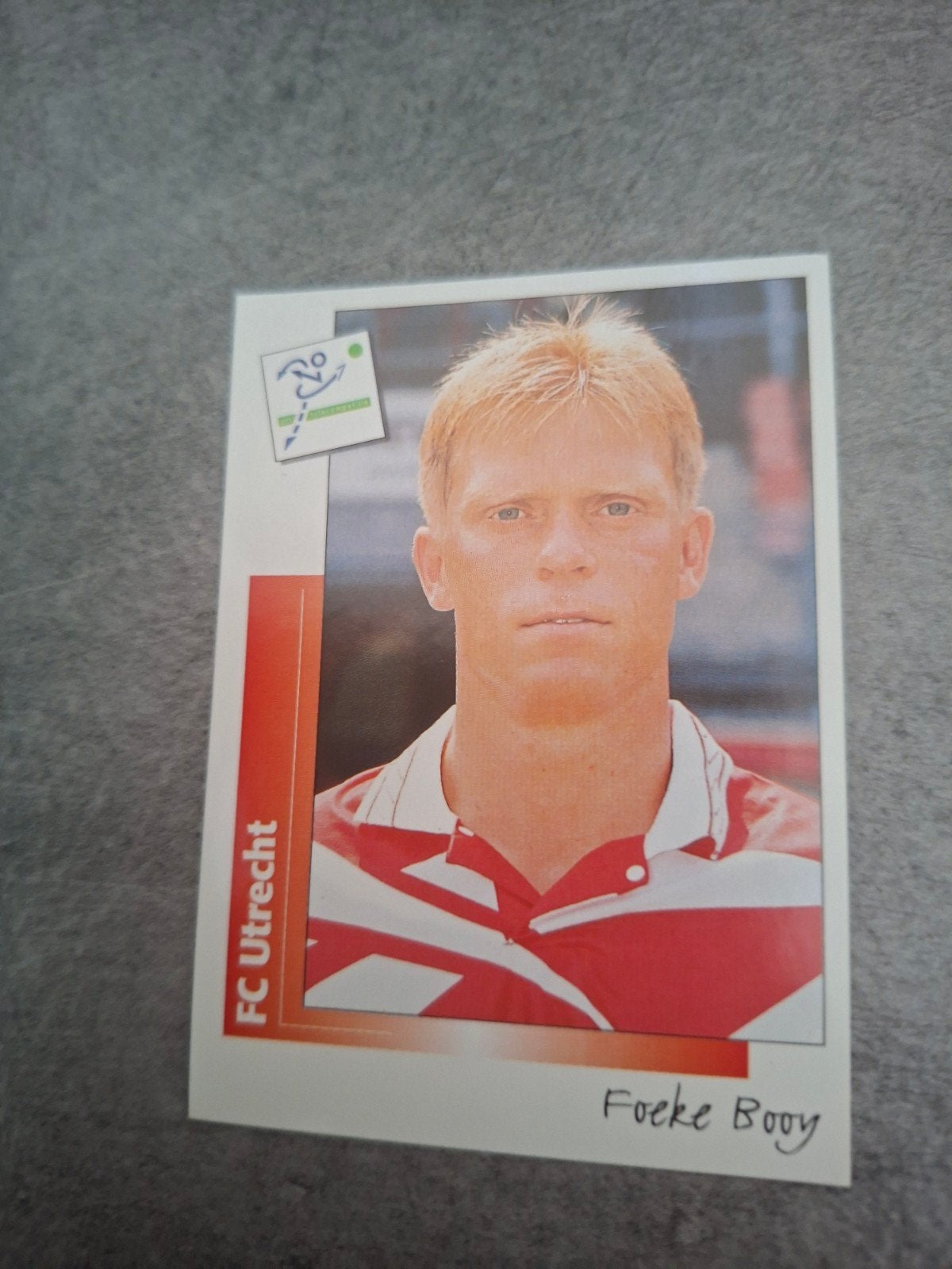 Panini sticker Voetbal 96. Foeke Booy FC Utrecht., Ophalen of Verzenden, Zo goed als nieuw, Sticker