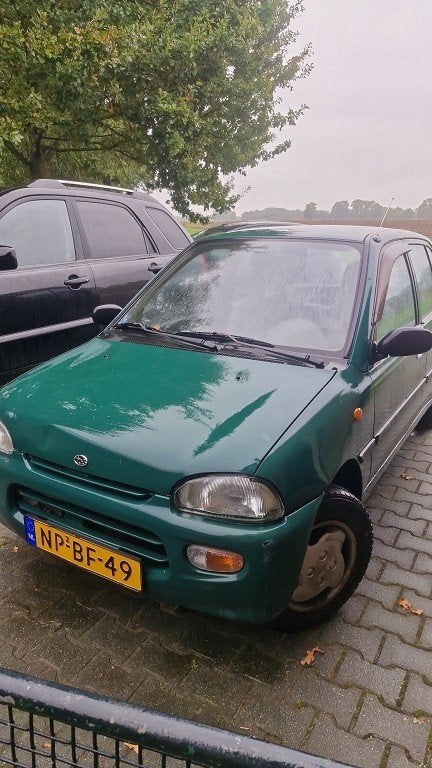 Subaru Vivio 0.7 GLI Ecvt AUT 1996 Groen, 43 pk, Origineel Nederlands, Grijs, Particulier