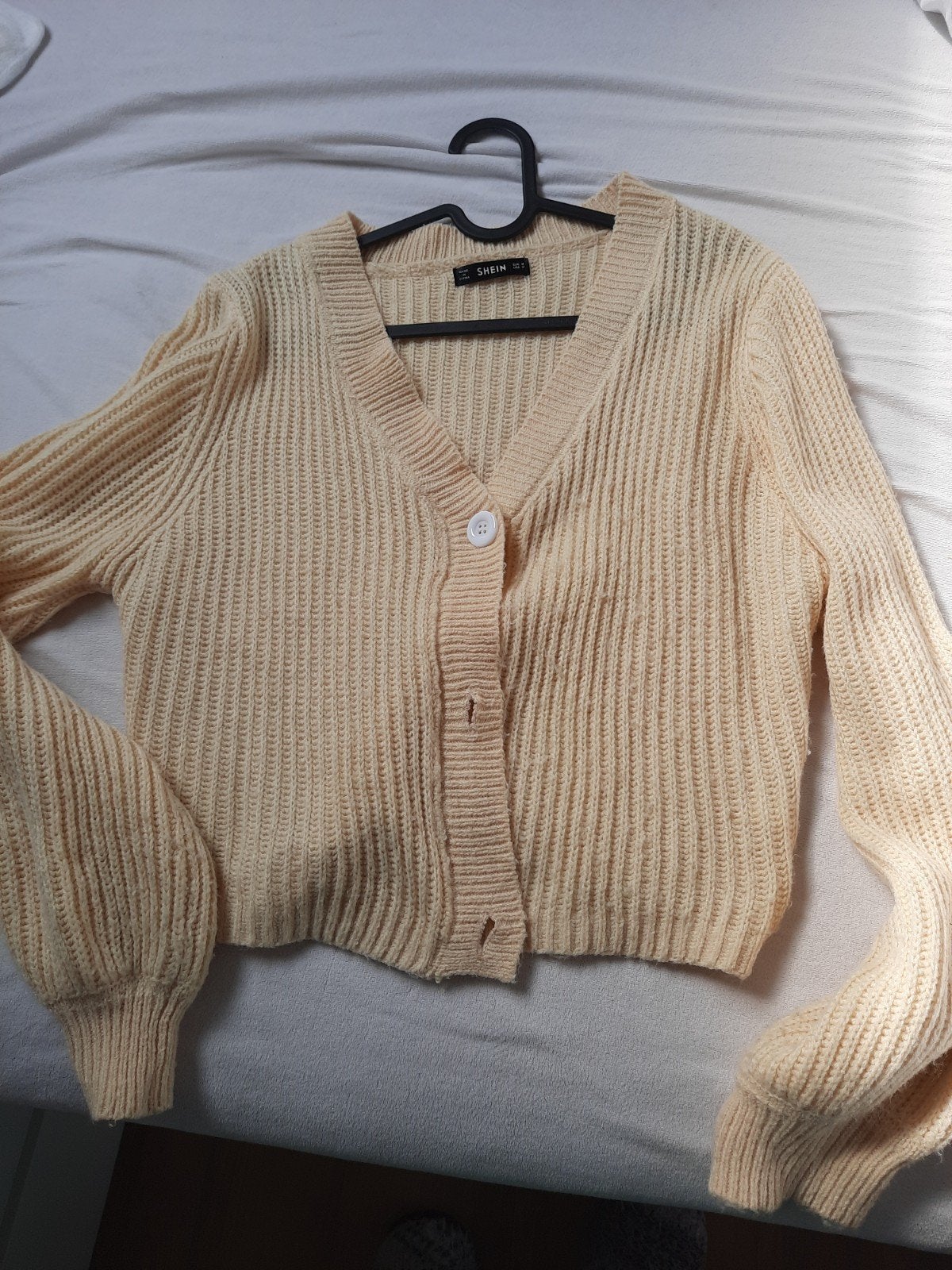 Shein gebreid vestje, maat S, Kleding | Dames, Truien en Vesten, Beige, Ophalen of Verzenden, Zo goed als nieuw, Maat 36 (S)