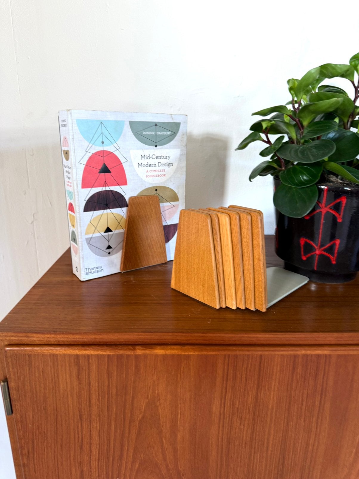 8x vintage eikenhouten boekensteun, Kai Kristiansen ‘60, Gebruikt, Kai Kristiansen, Kai Kristiansen, Ophalen of Verzenden