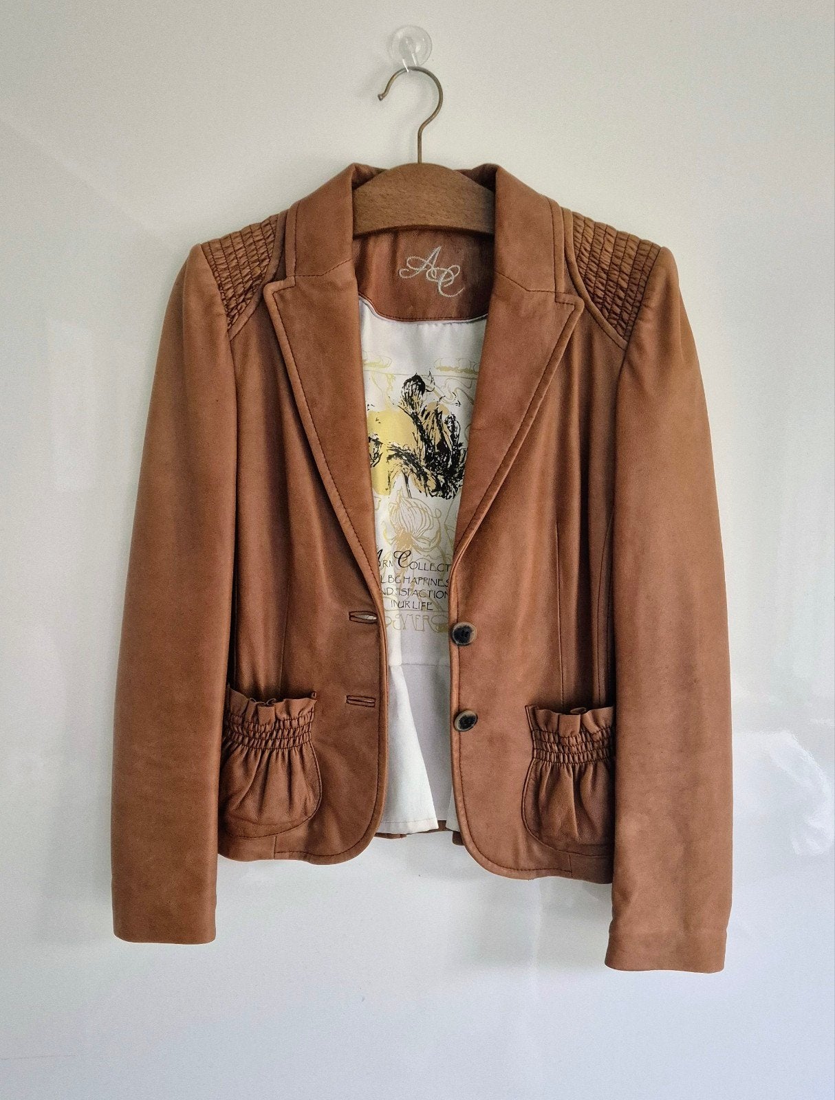 Arma soepel leren colbert - Maat 36, Kleding | Dames, ArmA, Bruin, Ophalen of Verzenden, Maat 36 (S)