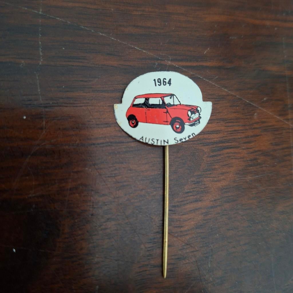 Vintage Speldjes: Mini Cooper, Opel Kadett & Piggelmee, Verzamelen, Speldjes, Pins en Buttons, Gebruikt, Ophalen of Verzenden