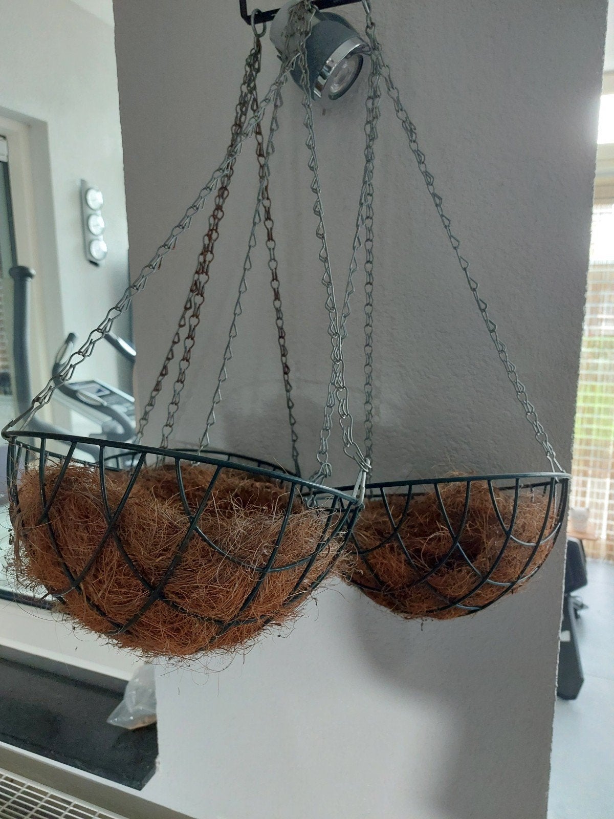 Set van 3 hanging  baskets met kokosvoering, Gebruikt, Minder dan 60 cm, Rond, Ophalen of Verzenden