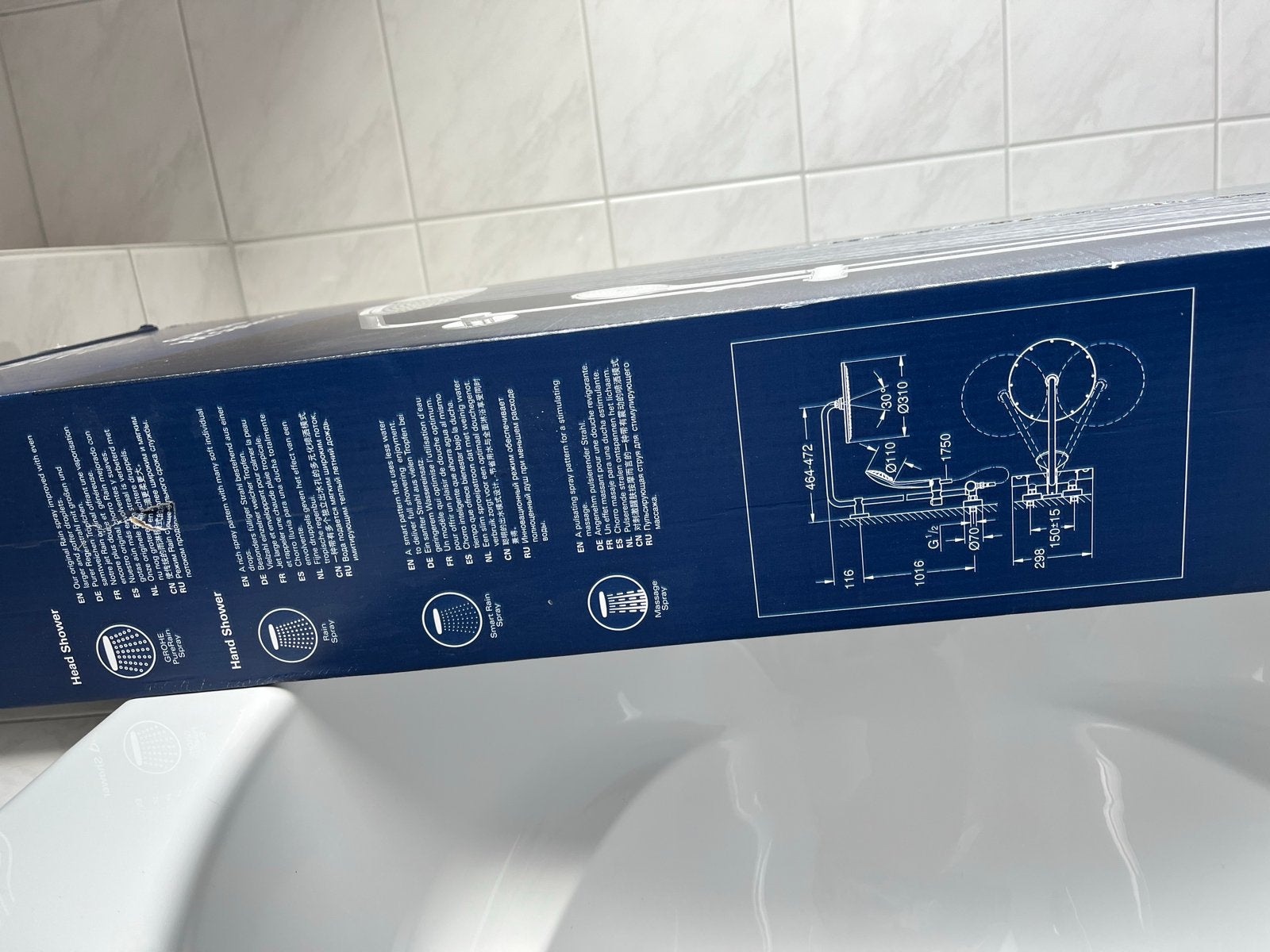 Grohe Euphoria XXL System 310 Douchesysteem, Doe-het-zelf en Verbouw, Ophalen, Nieuw, Rvs, Douche