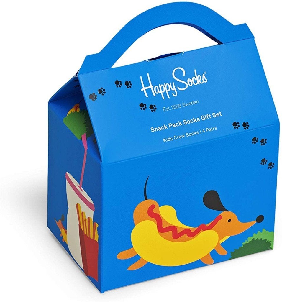 Happy Socks - Kids Snack Pack Gift Set maat 7-9 jaar, Jongen of Meisje, Nieuw, Ophalen of Verzenden, Happy Socks