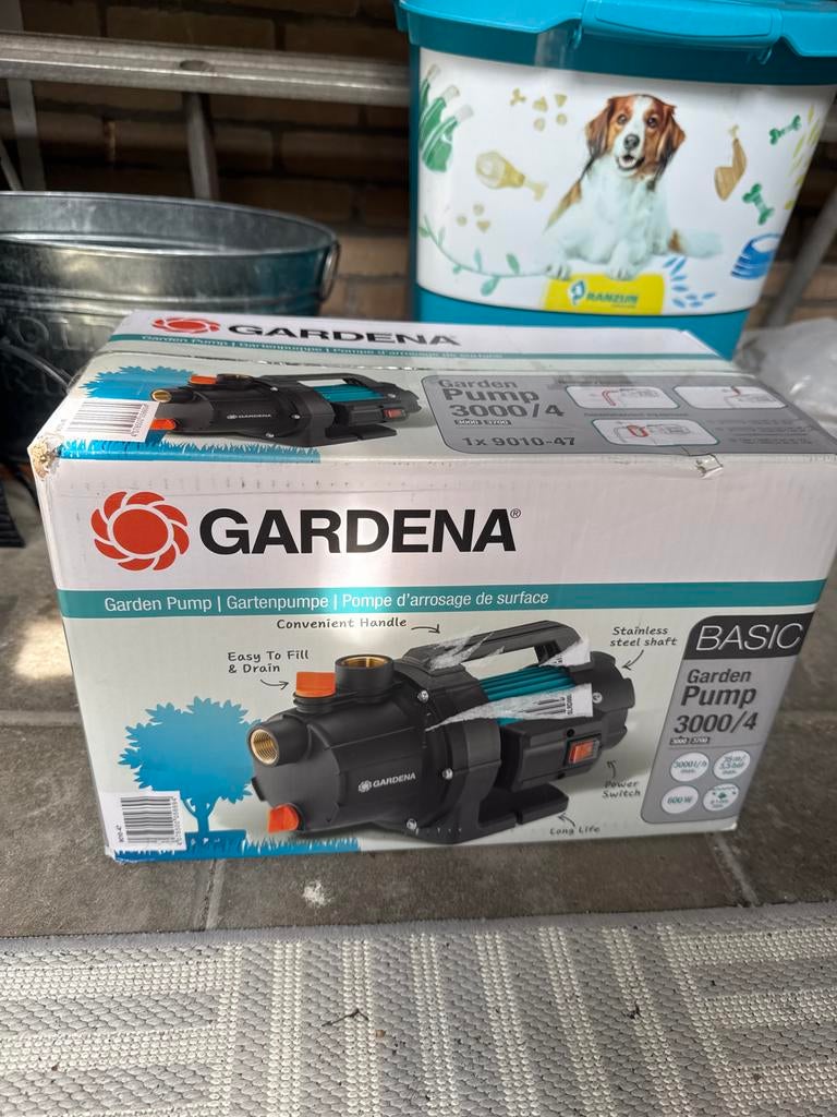 Gardena Basic Tuinpomp 3000/4 - Nieuw in doos, Tuin en Terras, Waterpompen, Ophalen of Verzenden, Nieuw, Elektrisch, Besproeiingspomp