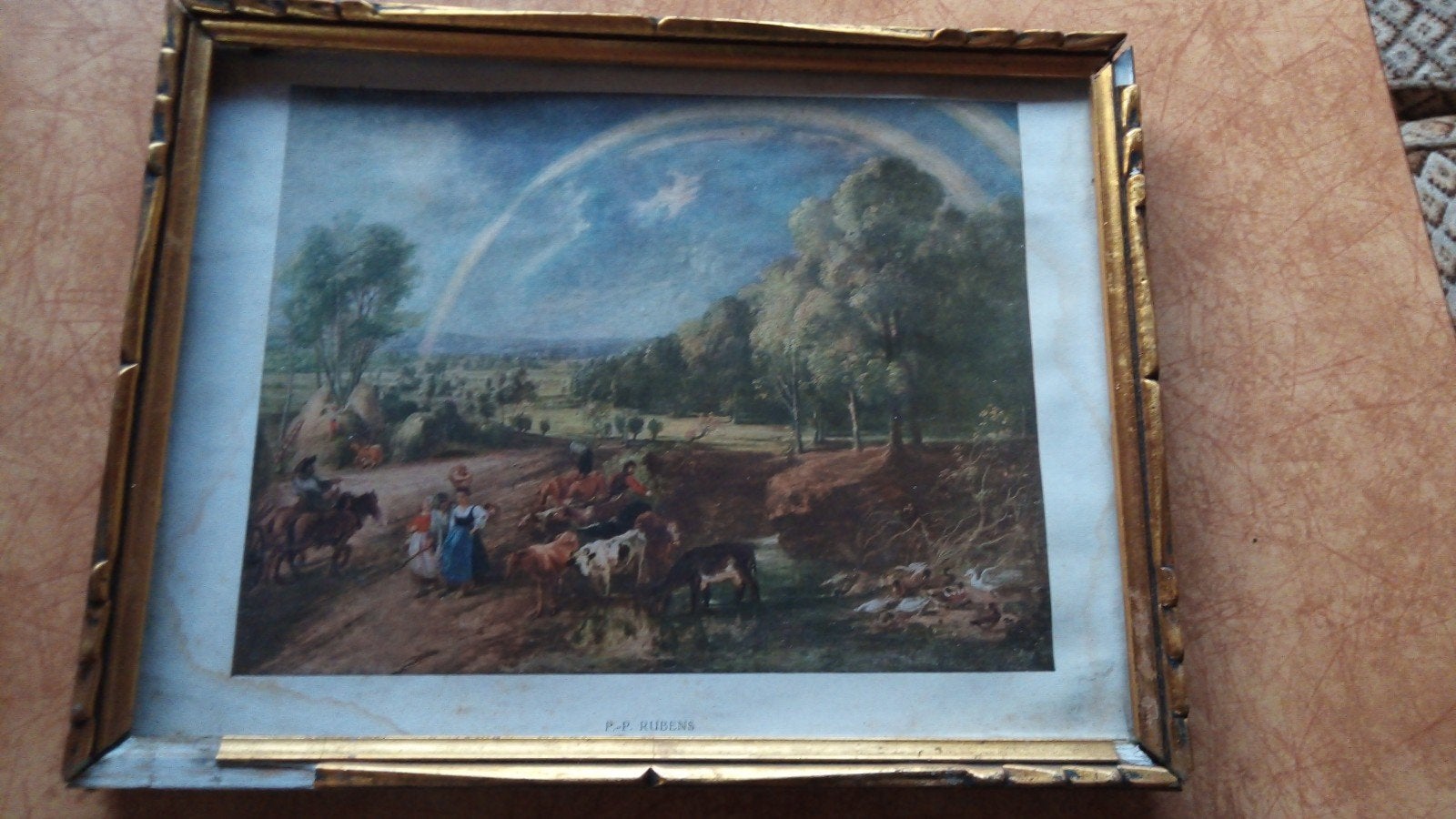 Klassiek schilderij, P.P. Rubens, ingelijst, 25,5x19,5 cm, Antiek en Kunst, Kunst | Schilderijen | Klassiek, Ophalen of Verzenden