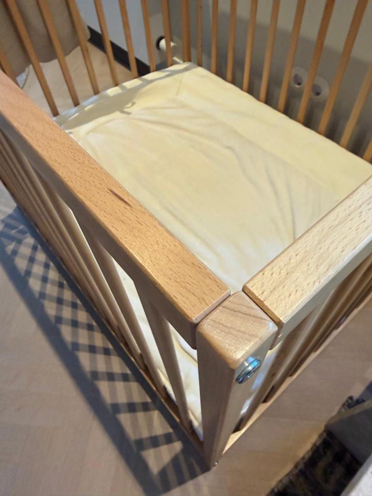 Petit Amélie box naturel hout 95x75 cm - Zo goed als nieuw, Kinderen en Baby's, Boxen, Ophalen, Zo goed als nieuw, Rechthoekig