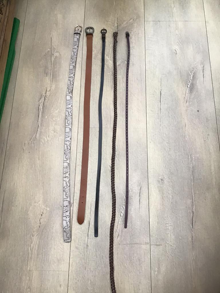 5 dames riemen, Kleding | Dames, Riemen en Ceinturen, Ophalen of Verzenden, Zo goed als nieuw, Overige kleuren, 90 tot 100 cm