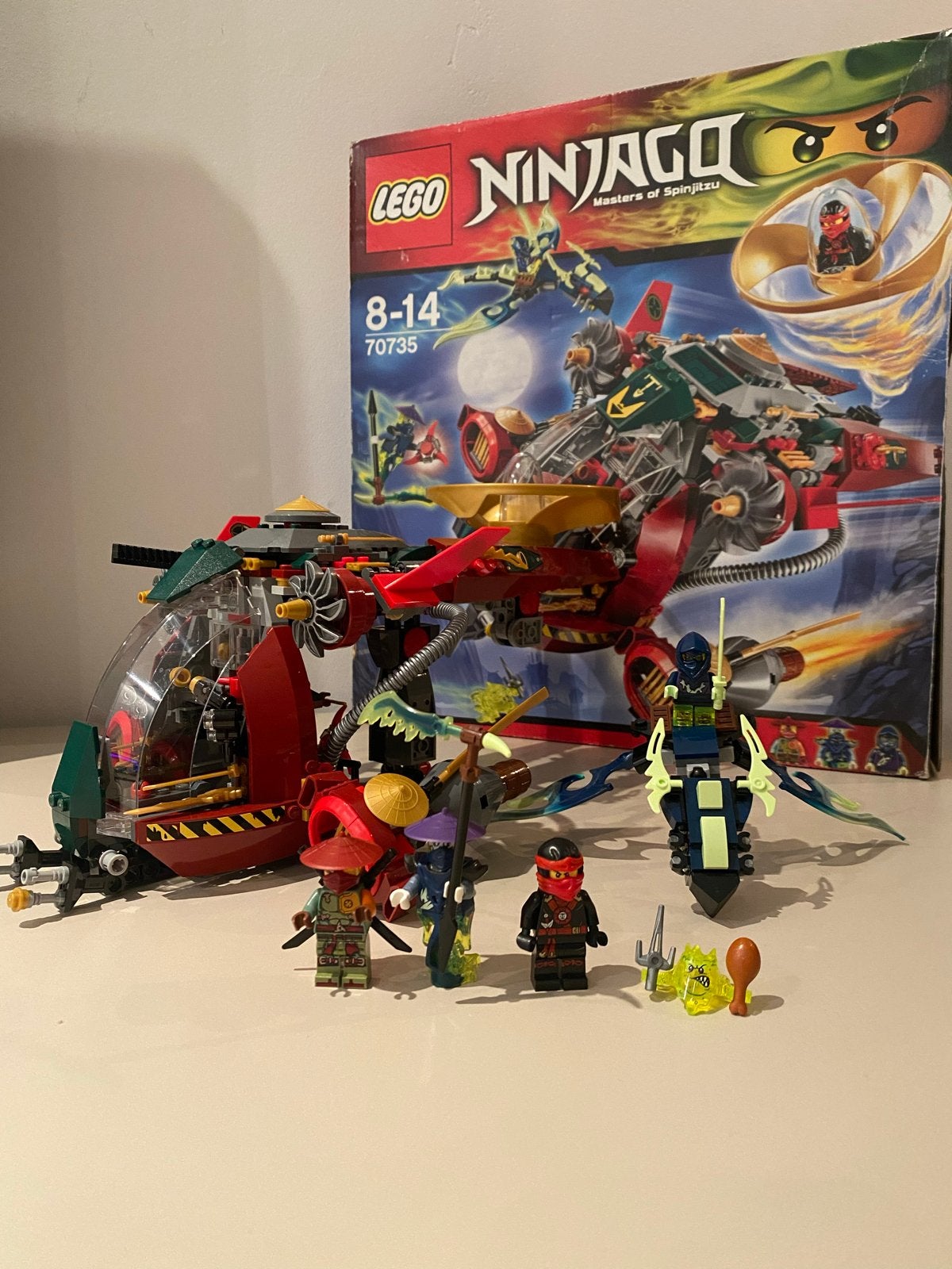 Lego Ninjago 70735 - Ronin R.E.X. met doos en boekjes, Kinderen en Baby's, Gebruikt, Lego, Ophalen of Verzenden, Inclusief doos