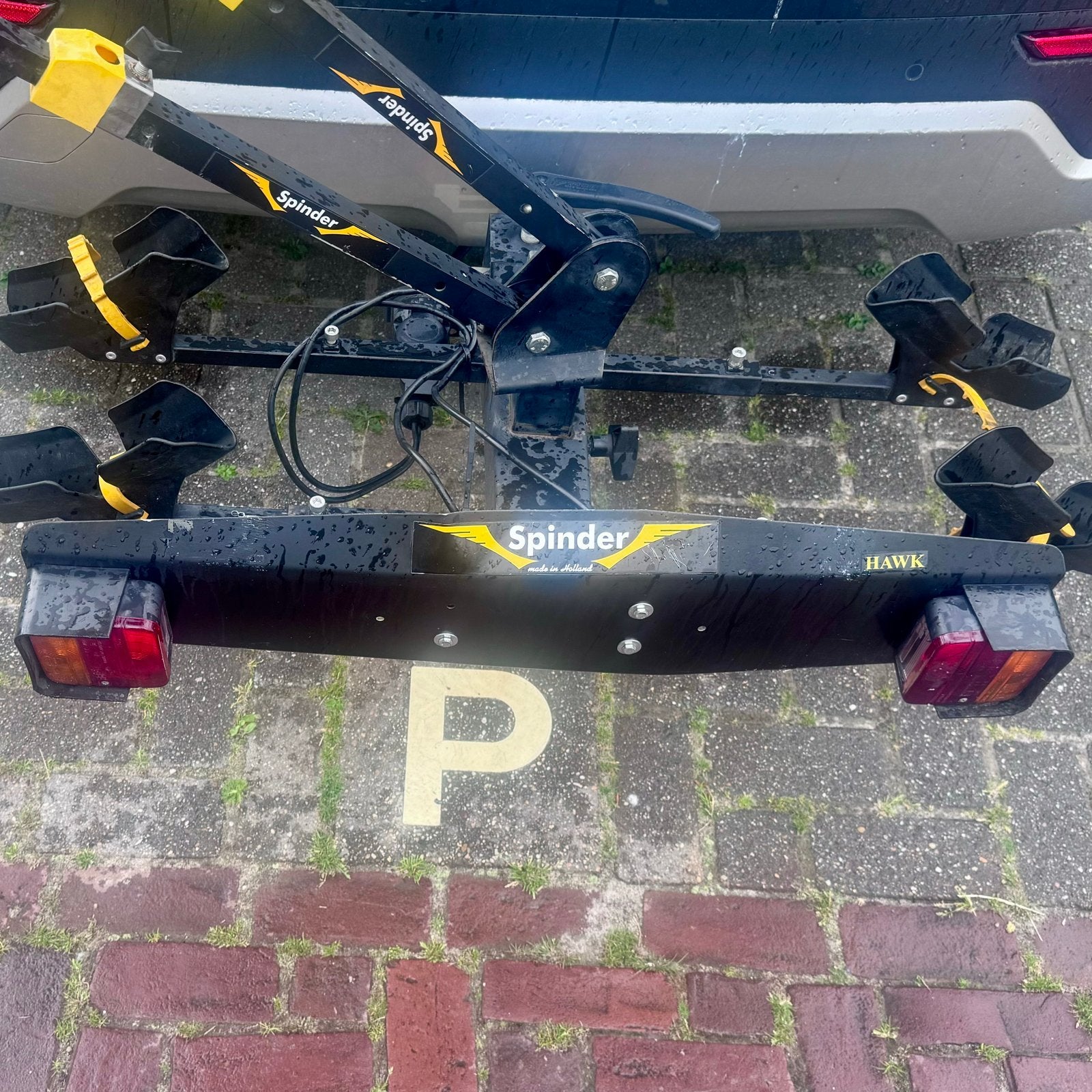 Spinder Hawk fietsendrager voor 2 fietsen – trekhaakmodel, Ophalen, Gebruikt, Trekhaakdrager