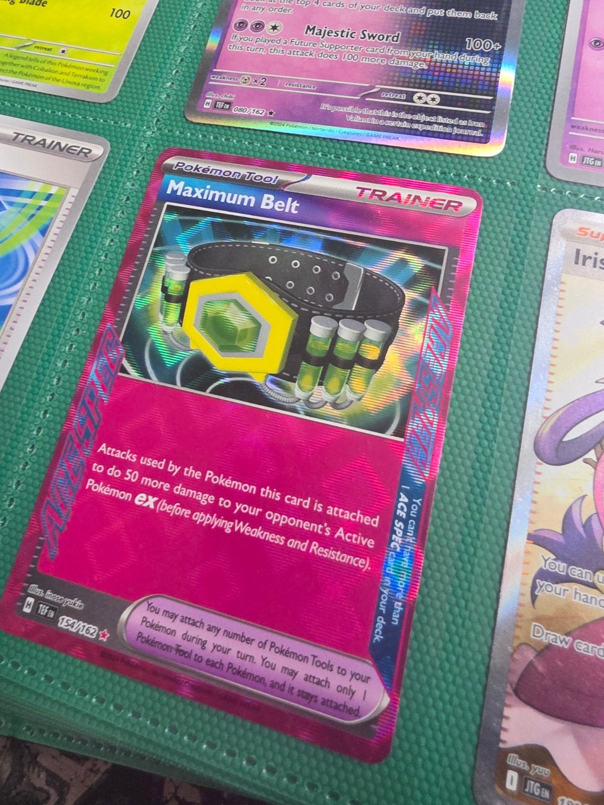 Pokémon Tool Maximum Belt Trainer Kaart 154/162, Ophalen of Verzenden, Zo goed als nieuw, Losse kaart