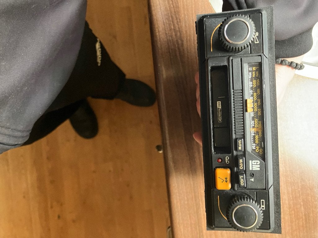 Vintage GM/Philips/Opel Autoradio - cassettedeck, Auto diversen, Ophalen of Verzenden, Gebruikt