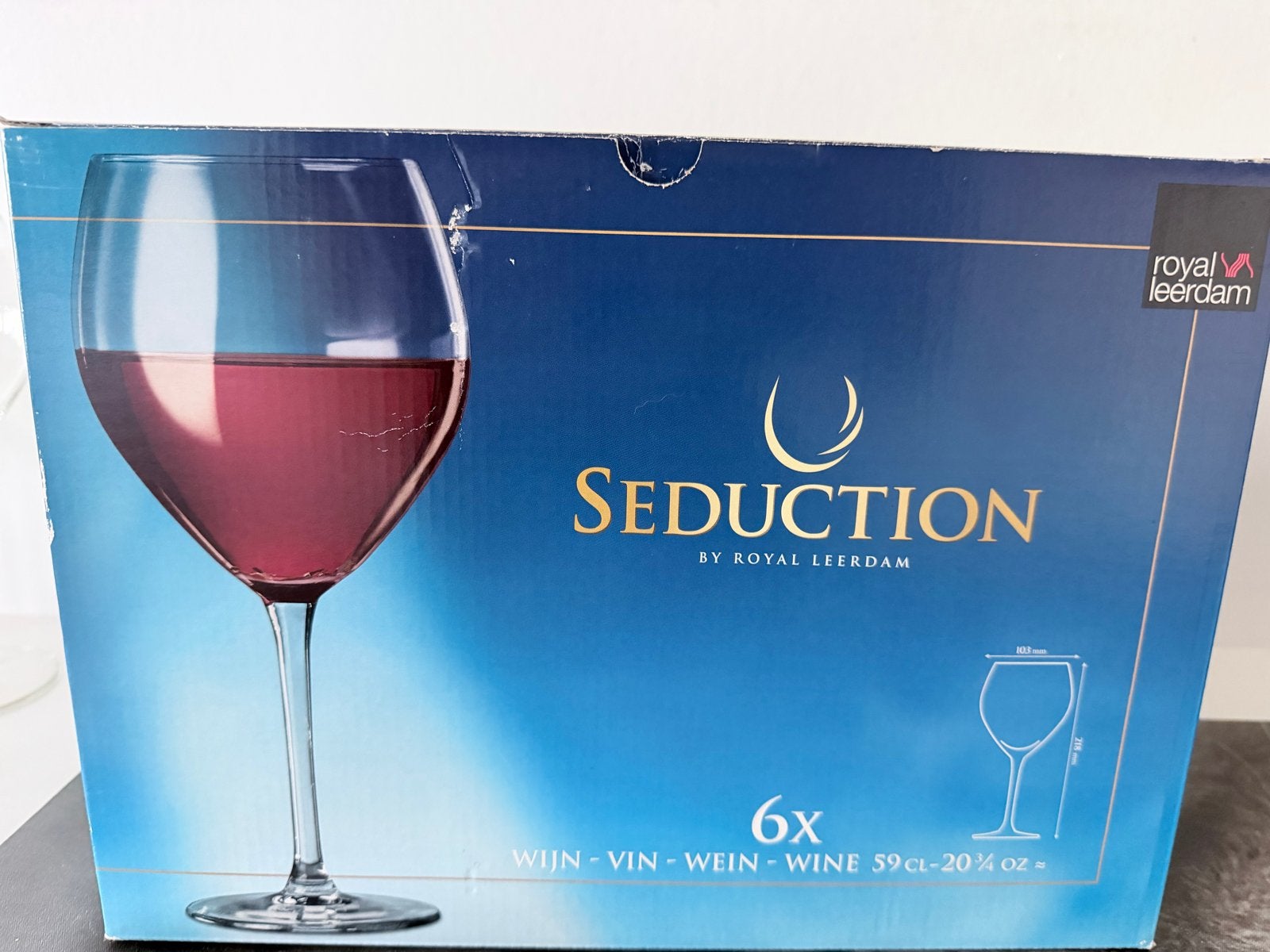 Royal Leerdam Seduction Wijnglazen - Set van 6, Ophalen, Nieuw, Overige merken, Glas