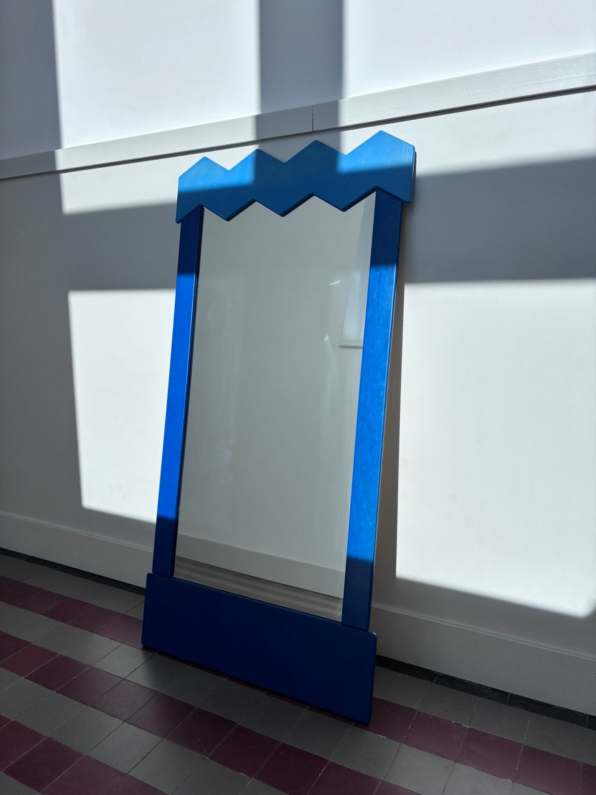 Vintage HABA Wandspiegel "König" | Postmodern Memphis Design, Ophalen, 100 tot 150 cm, Zo goed als nieuw, Rechthoekig