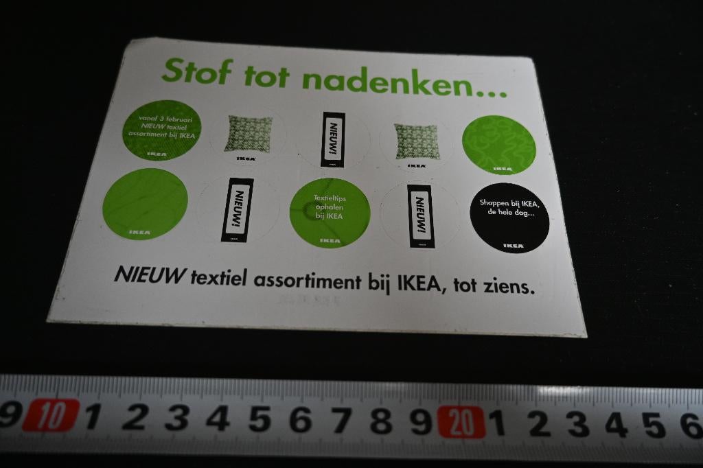 sticker Stof tot nadenken Nieuw textiel bij IKEA, Ophalen, Zo goed als nieuw