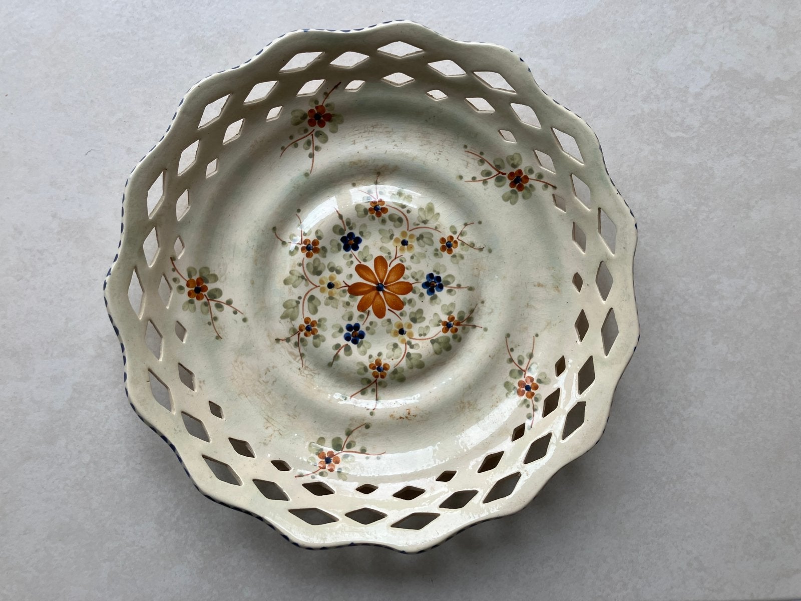 Oude schaal, vintage , Flora Gouda, Ophalen