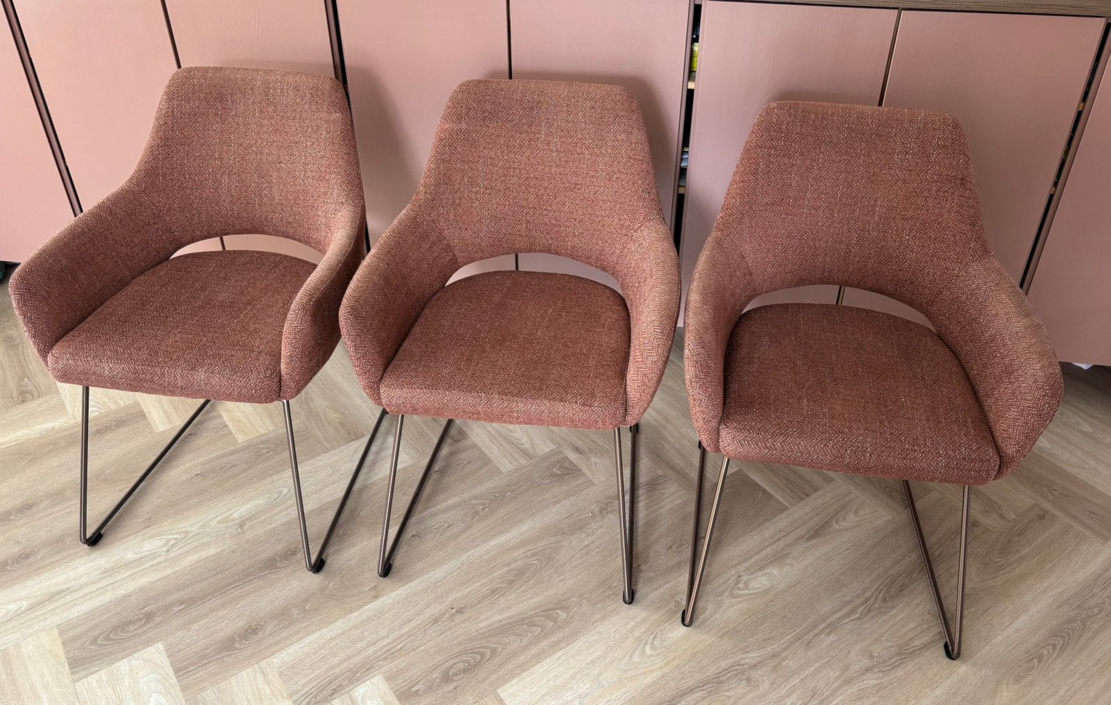 Eetkamerstoel SoHome terra cotta rose gold, Ophalen, Gebruikt, Overige kleuren, Drie