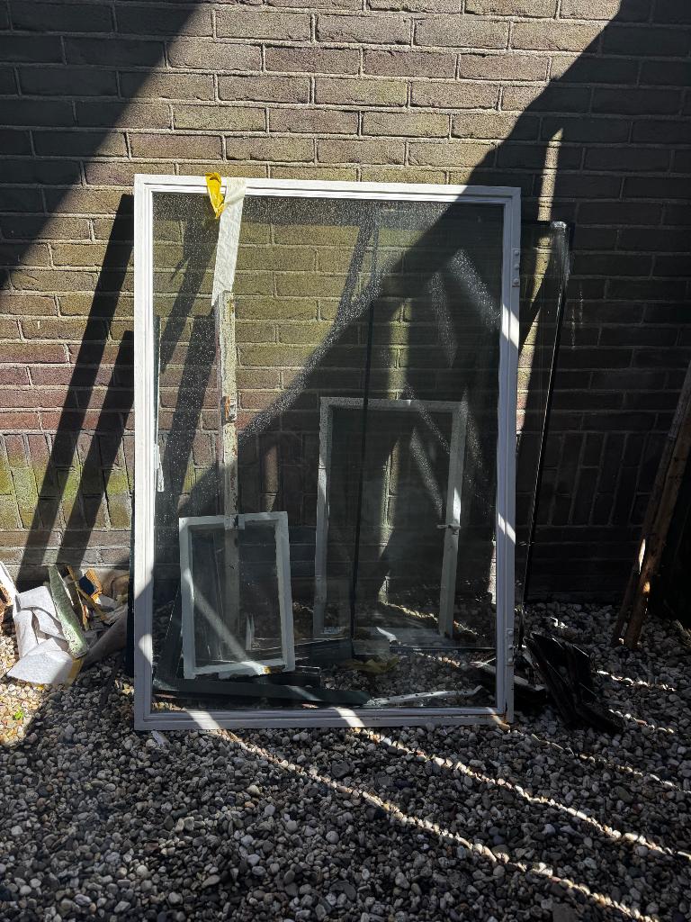 Stalen kozijnen gratis, Gebruikt, Raamkozijn, Metaal, Inclusief glas