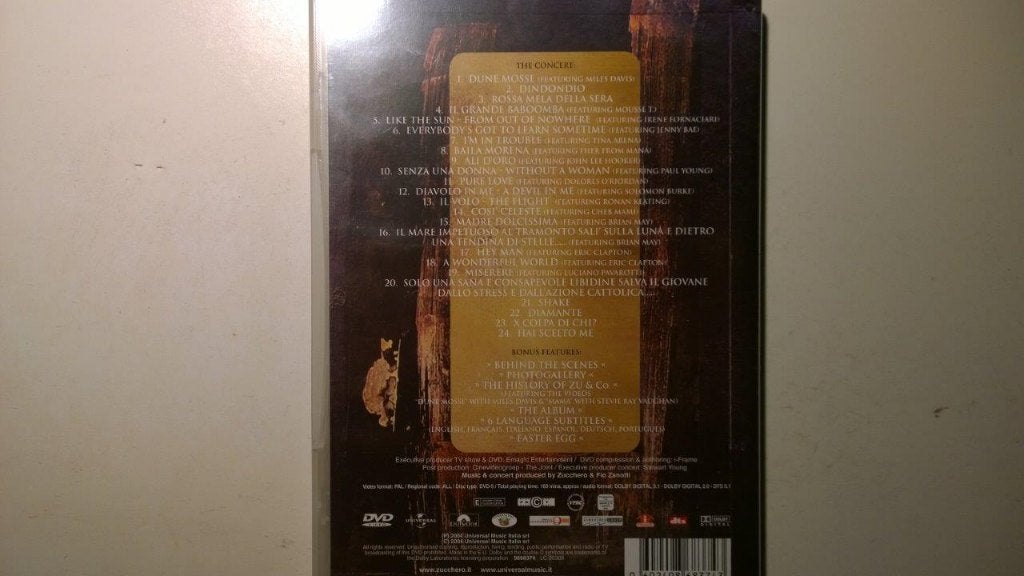 Zucchero Sugar Fornaciari - Live At The Royal Albert Hal DVD, Alle leeftijden, Ophalen of Verzenden, Zo goed als nieuw, Concert