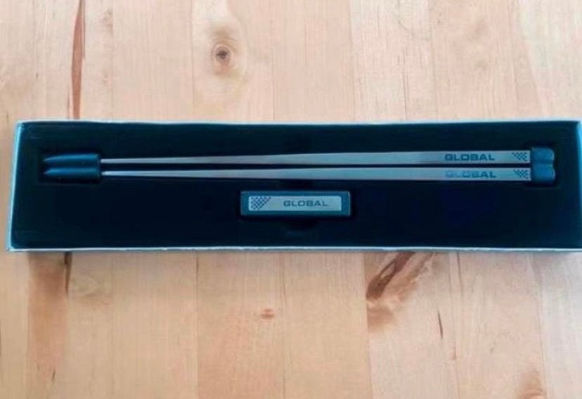Eetstokjes met houders Global 1 set Nieuw, Ophalen of Verzenden, Nieuw, Rvs of Chroom