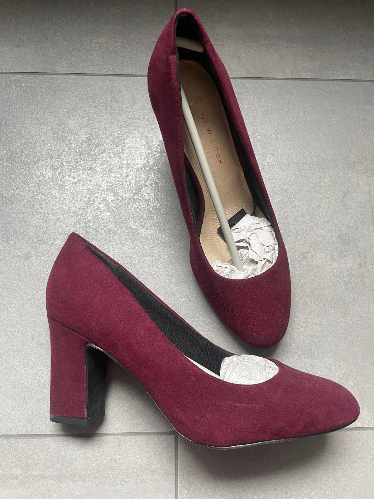 New Look Comfort Wide Fit Pumps - Bordeauxrood Maat 37, Pumps, Nieuw, Ophalen of Verzenden, Rood
