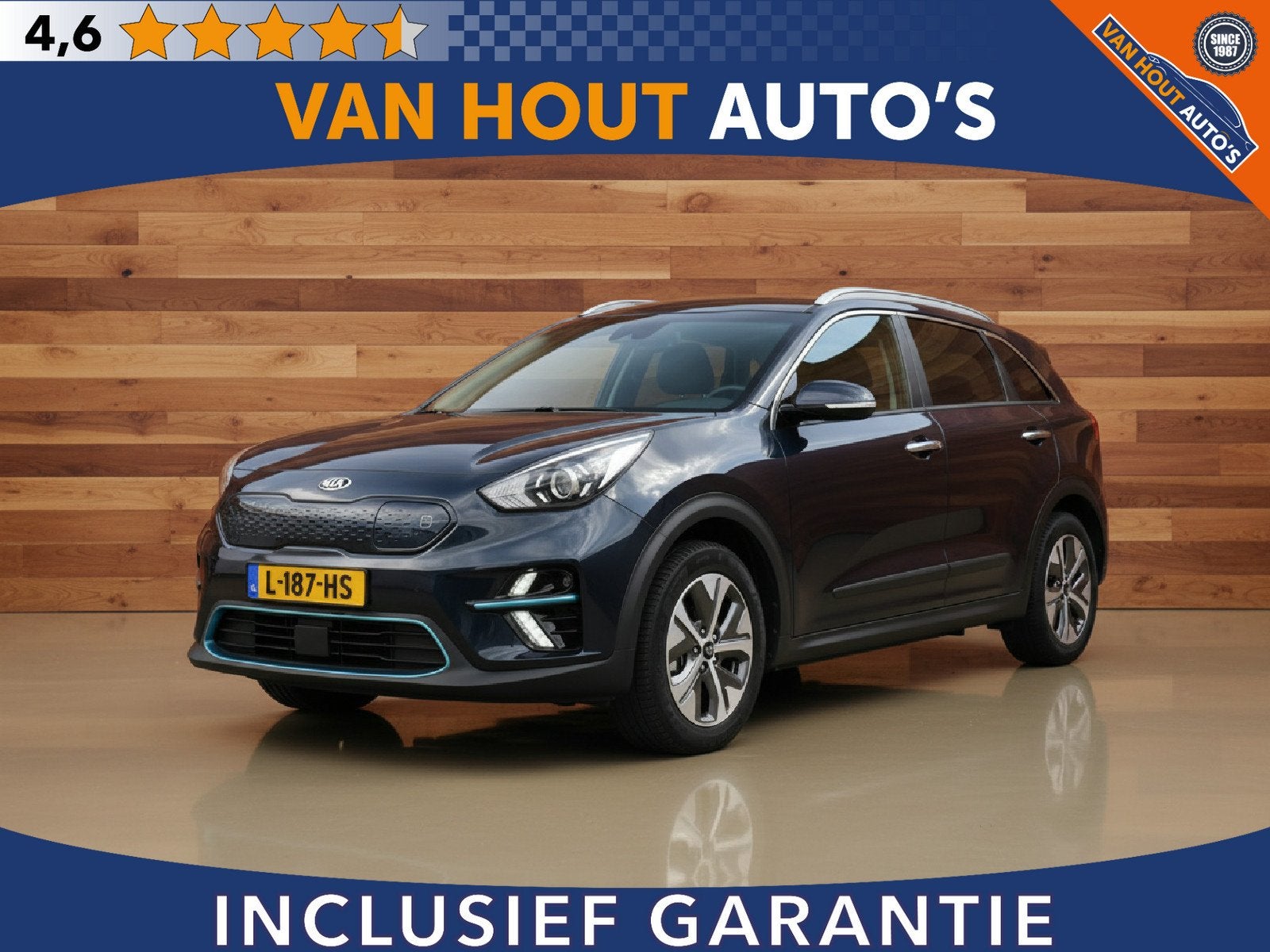 Kia e-Niro DynamicLine 39 kWh | SOH 100%| 3FASE (bj 2021), Dealer onderhouden, 136 pk, Gebruikt, Met garantie (alle)