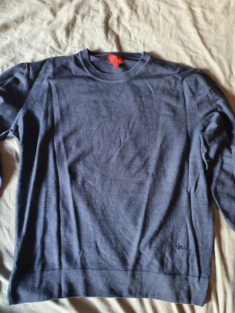 Originele trui Isaia, blauw, maat S ZGAN, Blauw, Isaia, Ophalen of Verzenden, Zo goed als nieuw