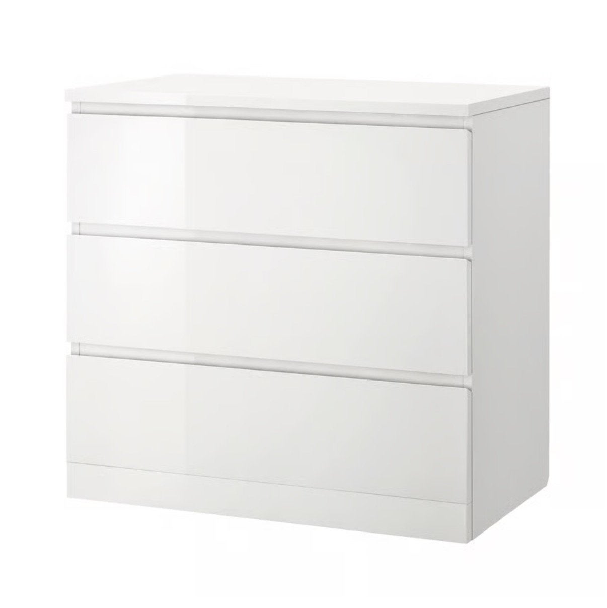 Ikea Malm ladekast 3 lades, glanswit, 80x78 <NIEUW in doos>, Huis en Inrichting, Kasten | Ladekasten, Ophalen, 100 tot 150 cm