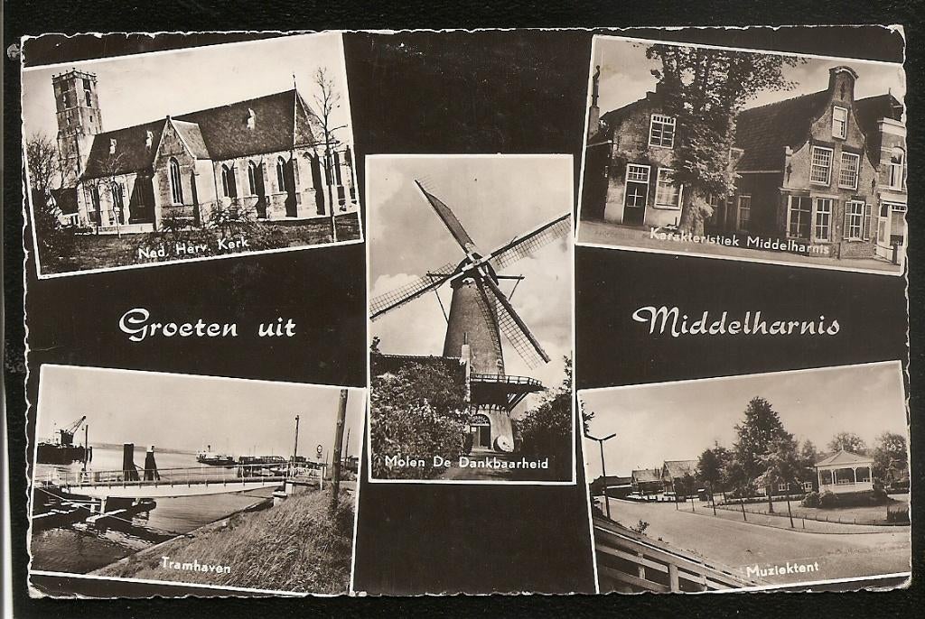 Middelharnis, groeten uit, Ophalen of Verzenden, 1960 tot 1980, Gelopen, Zeeland