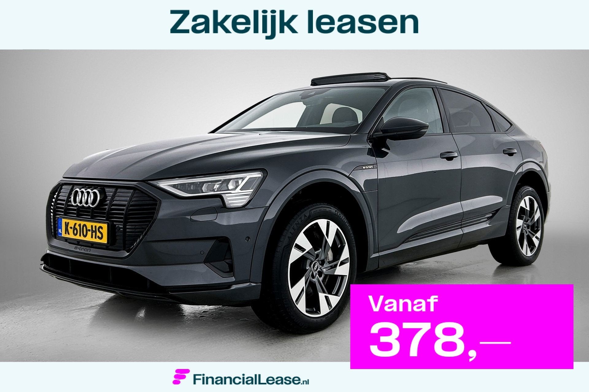 Audi E-tron Sportback 55 quattro Business edition Plus 95 kW, Automaat, 131 €/maand, Zwart, 1583 min