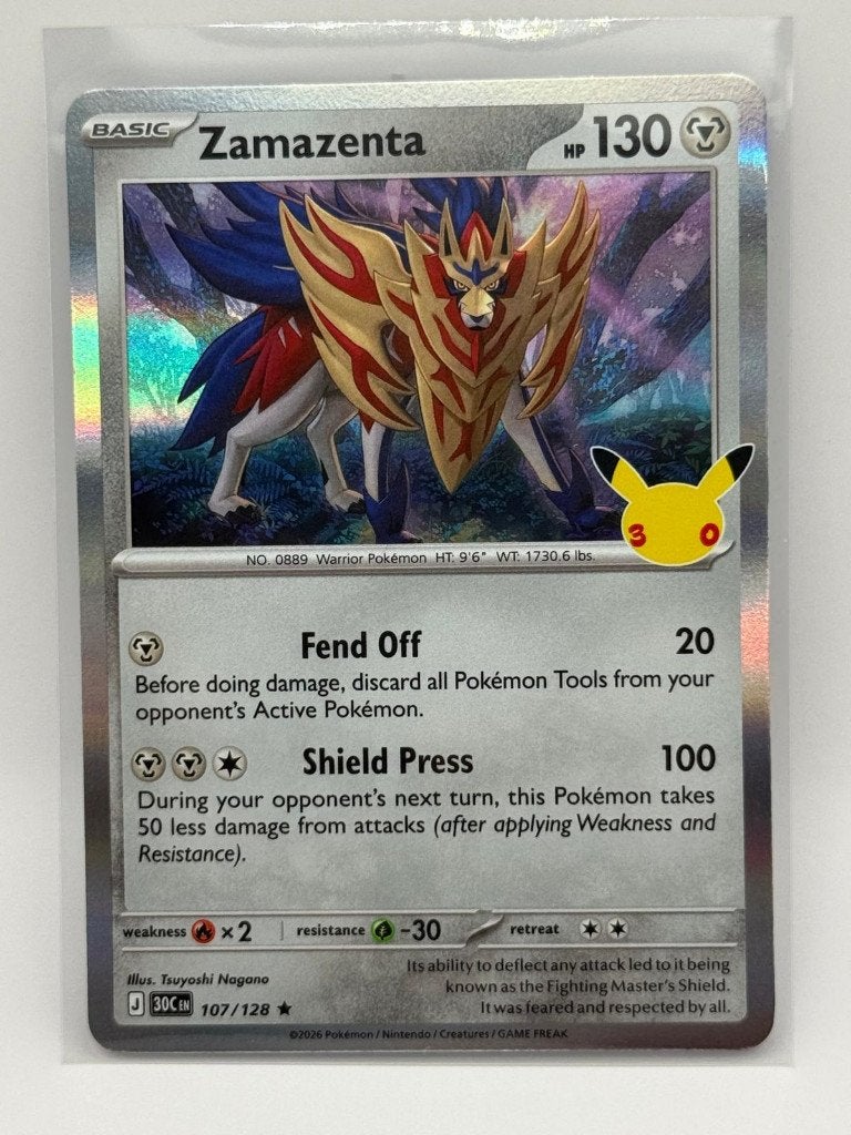 Zamazenta #107 Pokemon 30th Celebration, Ophalen of Verzenden