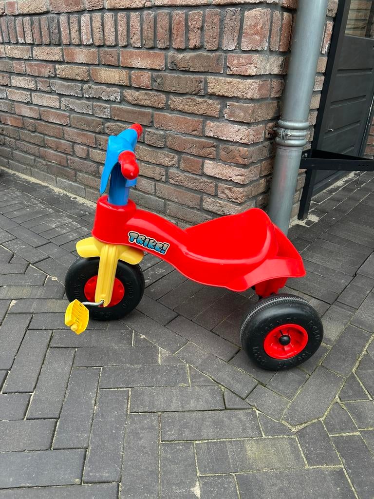 Driewieler rood / blauw, Ophalen, Gebruikt
