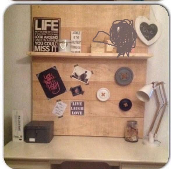 Decoratief bord steigerhout met plank 135x115cm, Ophalen, Opbergruimte, 115 cm, Hout